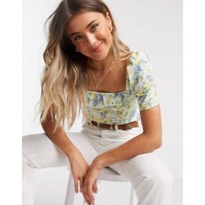 ABERCROMBIE& FITCH PUFF SLEEVE BLOUSE FLORALMULTI